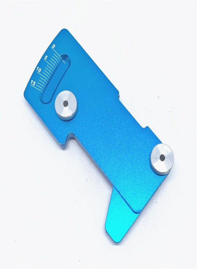 KingVal Metal Adjustable Ruler 15 Degrees RC Car Wheel Tire Camber Gauge Height Measuring Tool Compatible with 1/10 RC Car (Blue) - Image 5
